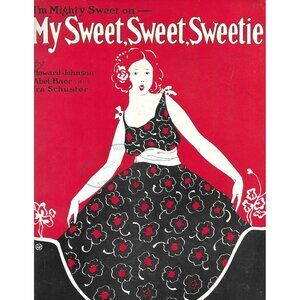 1922 I’m Mighty Sweet on My Sweet Sweet Sweetie Sheet Music Leo Feist Jazz Age